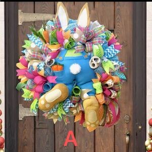 Easter Bunny Wreath outdoor wall& door hanging